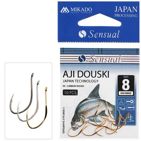 HACZYK SENSUAL - AJI DOUSKI W/RING Nr  4 BN - torebka 10szt. MIKADO HS10092-4B