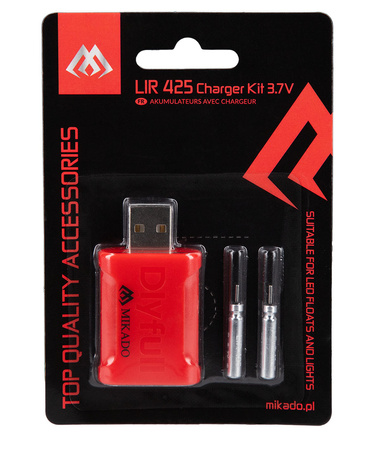 BATERIE - AKUMULATORY Z ŁADOWARKĄ - LIR425 - op. 1 kpl. MIKADO AM-LIR425