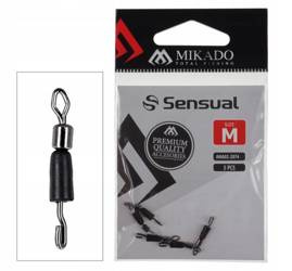 ŁĄCZNIK DO SZYBKIEJ WYMIANY PRZYPONU Z KRĘTLIKIEM  - rozmiar M - op.5szt. MIKADO AMA02-2074-M