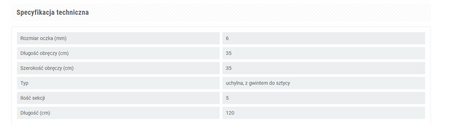 SIATKA UCHWYT 35/120 KONGER 711035120