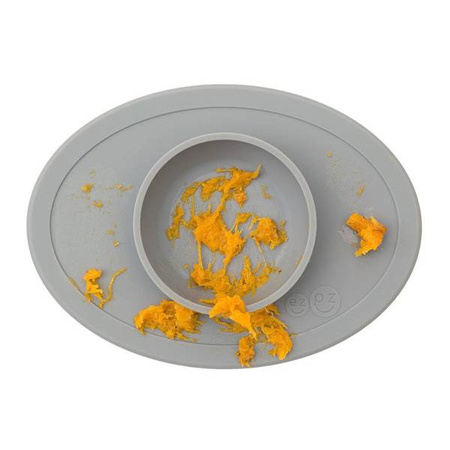 EZPZ Komplet pierwszych naczyń silikonowych First Foods Set szary
