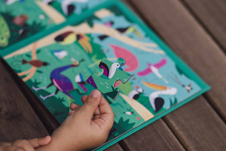 Mudpuppy Puzzle magnetyczne 2w1 Robaki i ptaki 20 elementów 4+