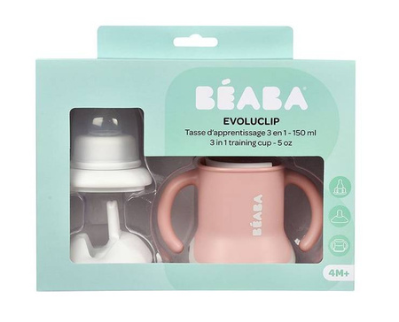 Beaba Kubeczek ewolucyjny treningowy 3 w 1 old pink