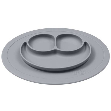 EZPZ Silikonowy talerzyk z podkładką mały 2w1 Mini Mat szary