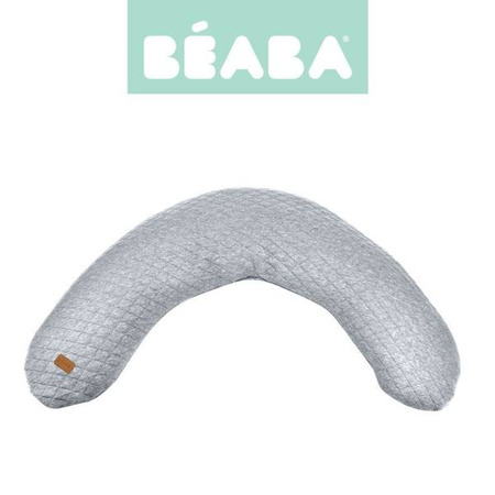 Beaba Ergonomiczna poduszka rogal dla kobiet w ciąży i karmiących Big Flopsy Fleur de coton Heather grey