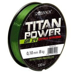 Plecionka Titan Power GA X4 0.24mm, 100m, zielona Robinson 56-GA-024