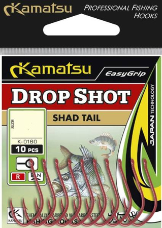 HACZYKI DO DROP SHOT SHAD TAIL 4 KOLOR CZARNY OP.10SZTCKAMATSU 511300304