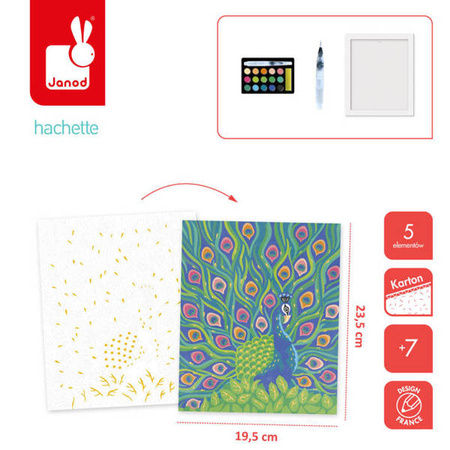 Zestaw kreatywny Malowanie po numerach Wspaniałe ptaki 2 obrazy 7+, Janod