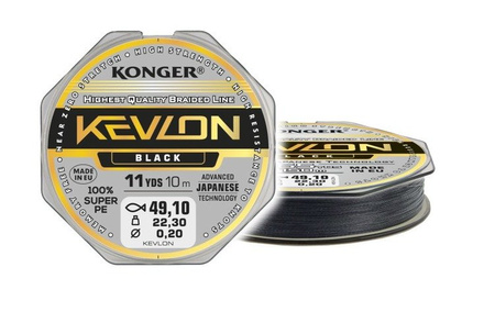 PLECIONKA PRZYPONOWA KEVLON BLACK X4 0,16/10 KONGER 250014016