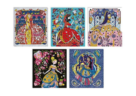 Zestaw kreatywny Magiczny brokat Księżniczki z bajek 5+, Janod