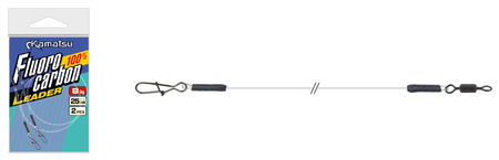 PRZYPON FLUOROCARBON 100% SLIM INVISIBLE 0,50mm/40cm OP.2SZT KAMATSU 278040050