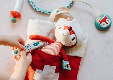 LILLIPUTIENS Torba lekarska z przytulanką i 6 akcesoriami Lisiczka Alice 18 m+