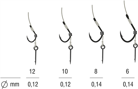 KAMATSU METHOD FEEDER BRAID ISEAMA SPIKE 6 BLNO/10cm/0,14mm K-006 OP.5 SZT KAMATSU KONGER 502111306