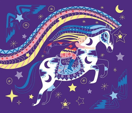 Zestaw kreatywny Do zdrapywania Konie i jednorożce 7+, Janod