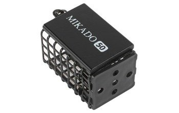 KOSZYCZEK ZANĘTOWY Z DENKIEM KWADRATOWY (25x30x44) 50g - CZARNY - op.10szt MIKADO AMKZ-02-50-B