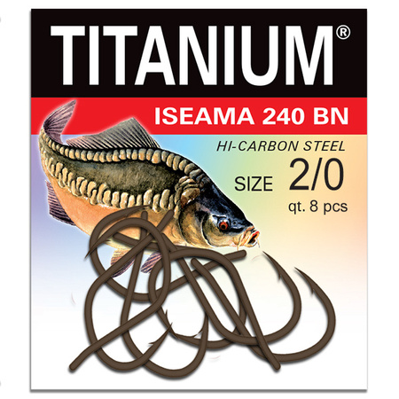 Haczyk Titanium ISEAMA (8 szt.), rozm. 2/0 Robinson 02-P-240BN-2/0