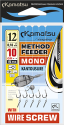PRZYPON METHOD FEEDER MONO KANTOUSURE 12 BLNO/10cm/0,18mm WIRE SCREW K-5142 OP.5 SZT KAMATSU KONGER 504030312
