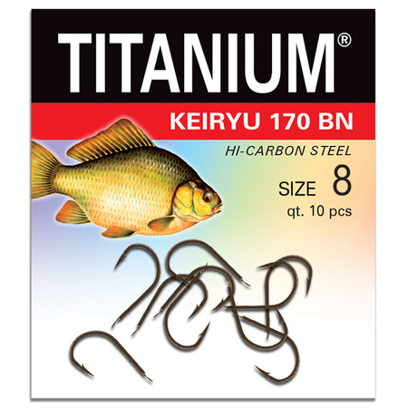 Haczyk Titanium KEIRYU (10 szt.), rozm. 8 Robinson 02-P-170BN-08