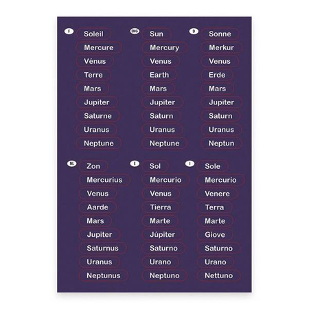 Układanka drewniana magnetyczna z 20 magnesami Układ słoneczny, Janod