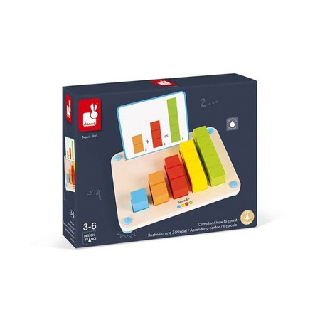 Drewniana układanka Nauka liczenia Essentiel, Janod