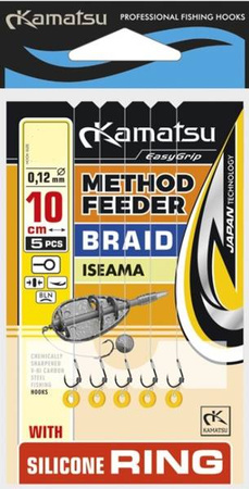 5x PRZYPON METHOD FEEDER BRAID ISEAMA SILICONE RING hak 12 /10cm/0,12mm K-006 KAMATSU KONGER 502011312