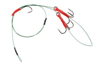 PRZYPON STALOWY-SYSTEM 2 KOTWICE 40cm / 10 kg - op.2 szt (GREEN) MIKADO ZG11-021