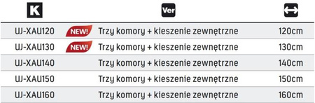 POKROWIEC TRZY KOMORY + KIESZENIE ZEWNĘTRZNE 120CM JAXON UJ-XAU120