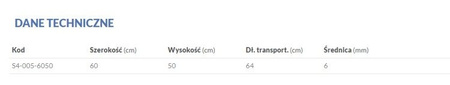GŁÓWKA PODBIERAKA 60/50 NIEBIESKIE OBRAMOWANIE OCZKO 6mm