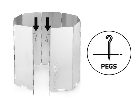 Osłona przeciwwiatrowa do kuchenki Delphin WindWALL 75x25cm / 9 paneli Delphin (101006076)