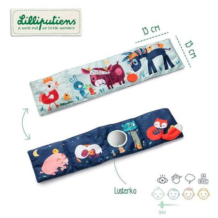 LILLIPUTIENS Miękka rozkładana książeczka-harmonijka Farma 9 m+