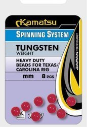 KORALIKI CZERWONE DO ZESTAWÓW TEXAS/CAROLINA 8mm OP.8SZT SPINNING SYSTEM KONGER 273000020