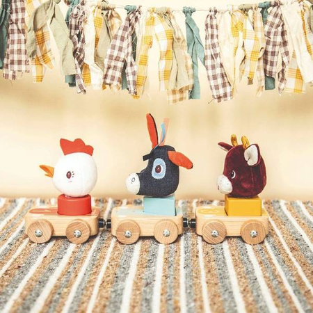 LILLIPUTIENS Zestaw 3 drewnianych pojazdów Farma 12+