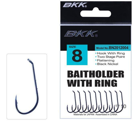 HACZYK BKK - BAITHOLDER WITH RING Nr.10 BN - torebka 10szt. MIKADO BN2012004-10