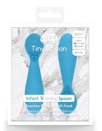 EZPZ Silikonowa łyżeczka Tiny Spoon 2 szt. pastelowa zieleń