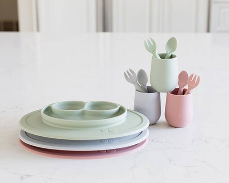 EZPZ Silikonowy kubeczek Mini Cup 120 ml pastelowa szarość