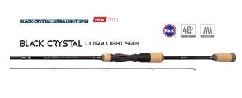 WĘDKA - SPINNING BLACK CRYSTAL UL SPIN 198 c.w. 1-6G (1 sec) - op.1szt. MIKADO WAA755-198-1