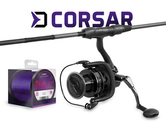 Zestaw karpiowy Delphin CorsaBLACK NERO 360cm/3 części + 8T + 0,30mm Delphin (101006410)