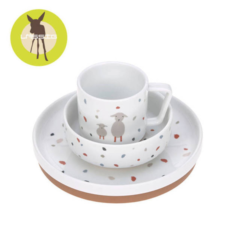 Lassig Komplet naczyń z porcelany Tiny Farmer Owieczka/Gąska
