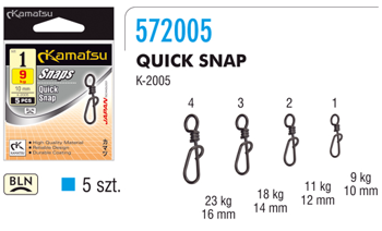 AGRAFKA QUICK SNAP KOL.BLN ROZM. 2/11kg/12mm OP.5SZT K-2005 KAMATSU 572005002