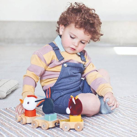 LILLIPUTIENS Zestaw 3 drewnianych pojazdów Farma 12+