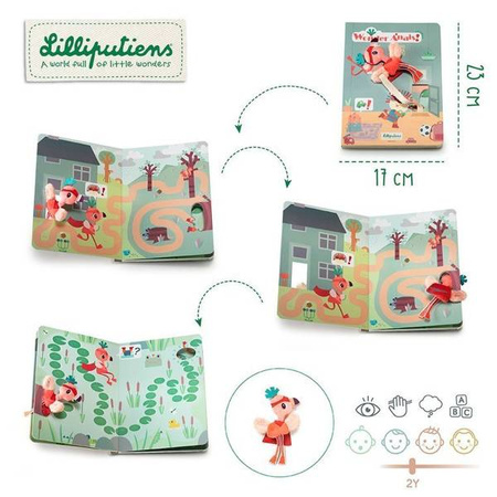 LILLIPUTIENS Książeczka przygodowa z mini-przytulanką kartonowa „Anais superbohaterka” 2 l+