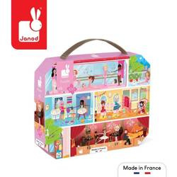 Puzzle w walizce Akademia tańca 100 elementów 6+ Made in France, Janod