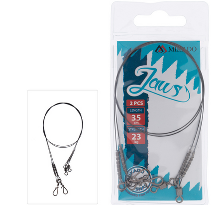 PRZYPON TYTANOWY JAWS LIGHT 35cm/10kg - op.2szt. MIKADO ZGJ03-35-10