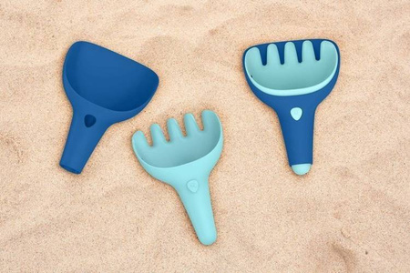 QUUT Zestaw łopatka + grabki Raki Dark Blue + Vintage Blue, opakowanie zbiorcze 6 szt.