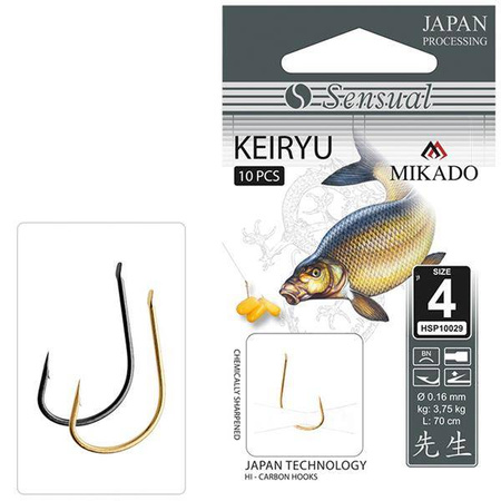 HACZYK SENSUAL - KEIRYU Nr 4 G / 0.16mm / 70cm - torebka 10szt. MIKADO HSP10029-4G-16