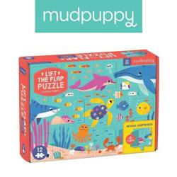Mudpuppy Puzzle z okienkami Przyjęcie w oceanie 12 elementów 2+