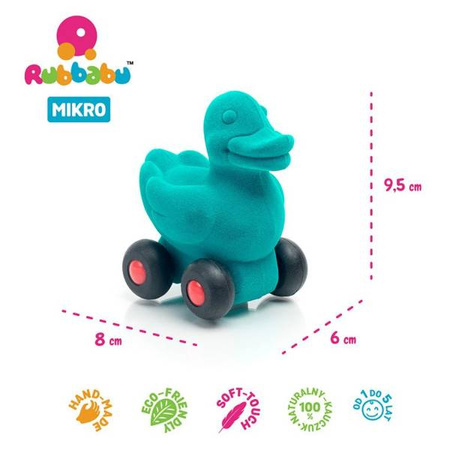 Rubbabu Zestaw 8 sensorycznych zwierzątek - pojazdów mikro (opakowanie zbiorcze 8 szt.)