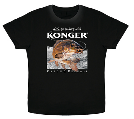 KOSZULKA KARP CZARNA ROZMIAR "XXL" KONGER 975011004