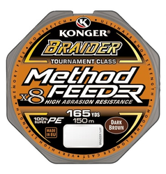 PLECIONKA BRAIDER METHOD FEEDER X8 DARK BROWN 0,14mm/150m KONGER 250158014