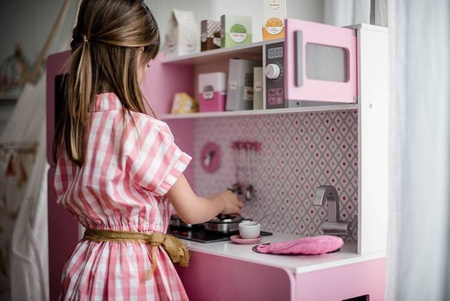 Kuchnia drewniana XL z dźwiękiem i 15 akcesoriami Macaron, Janod